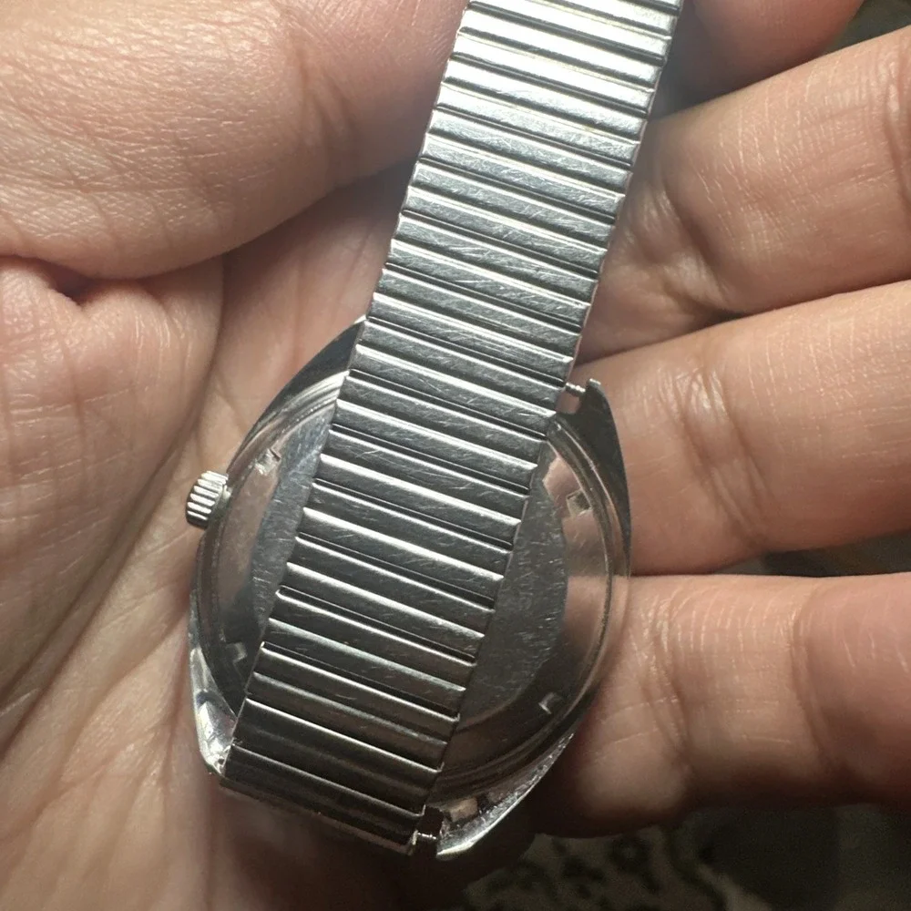 Working 1970s VTG‎ Uwersi Automatic 25J Incabloc Swiss Mens Watch 36mm 8